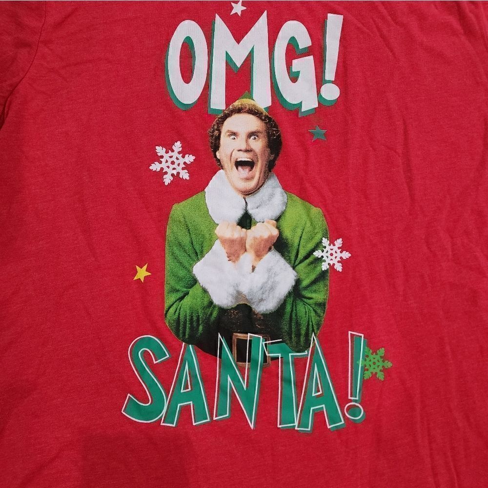 Men's Christmas Elf T Shirt OMG SANTA Size XL NWT